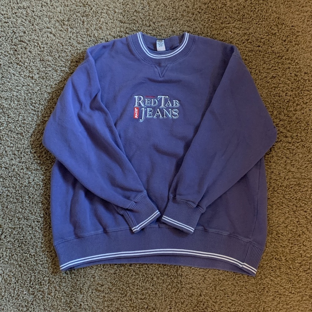 vintage levis crewneck red tab jeans